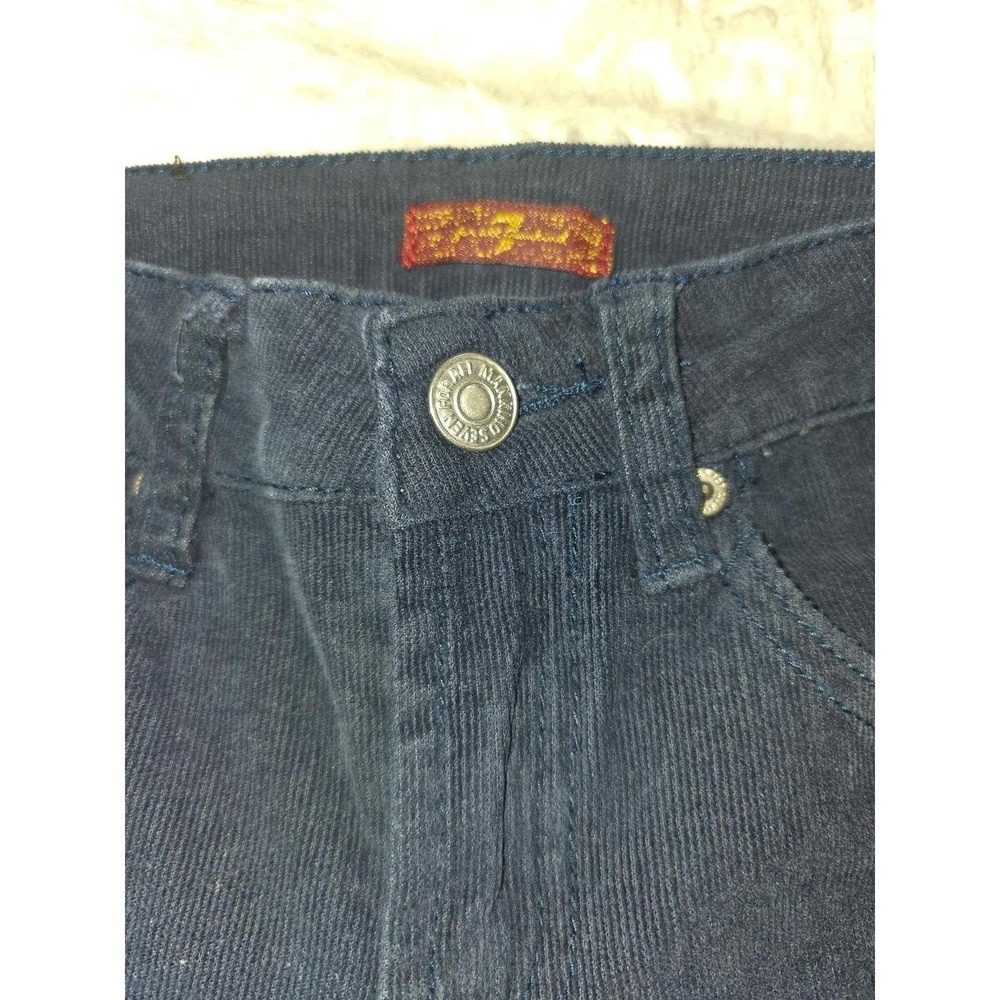 Kids Deep Navy Blue corduroy pants. 7 For All Mankind. Size 8, Slim straight - Picture 4 of 6